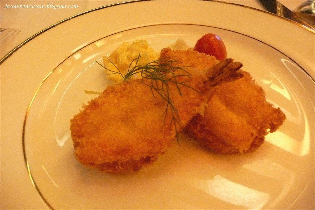 deep fried king prawn toast