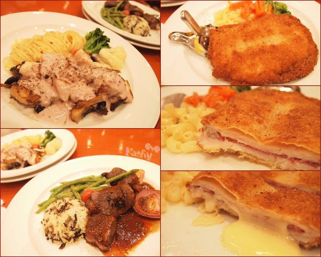 主菜:garoupa fish, pork cordon bleu, beef short rib