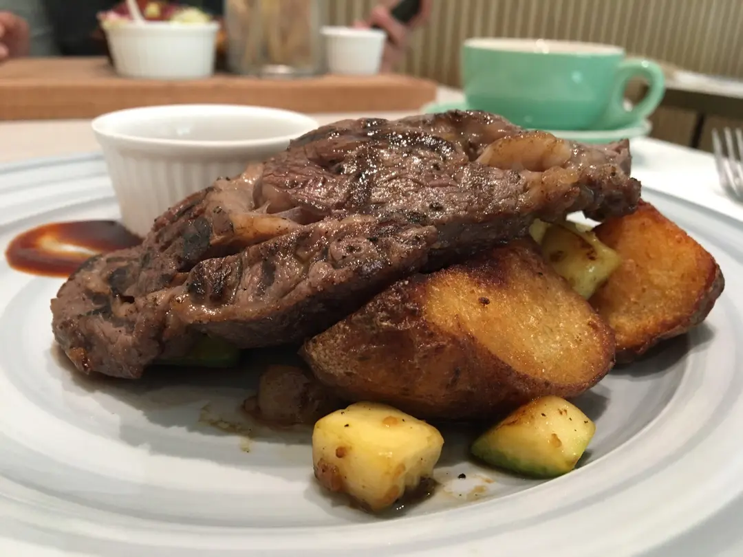 8oz rib eye steak  $ 95