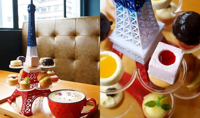 【飲食潮流】尖沙咀Cafe新出巴黎鐵塔Tea Set 夠呃Like又好味(有片)
