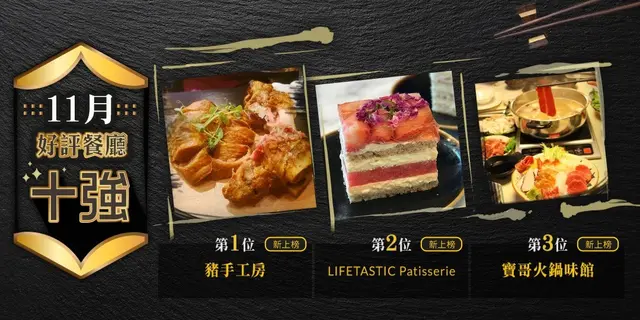 11月份好評餐廳十強