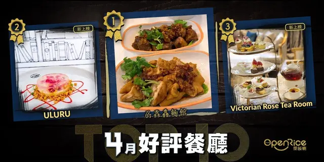 4月份好評餐廳十強