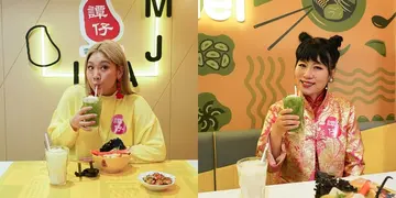 谭仔新出酸菜鱼汤米线 + 特饮  欣宜形容特饮碰撞感觉似自己+ANSONBEAN