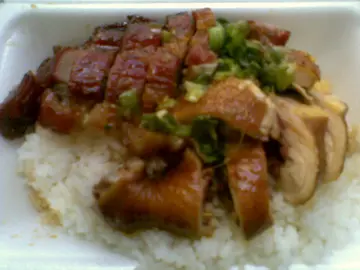 叉烧油鸡饭