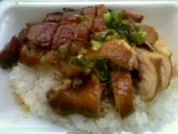叉烧油鸡饭