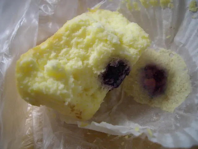 食到中間終於見到藍莓醬