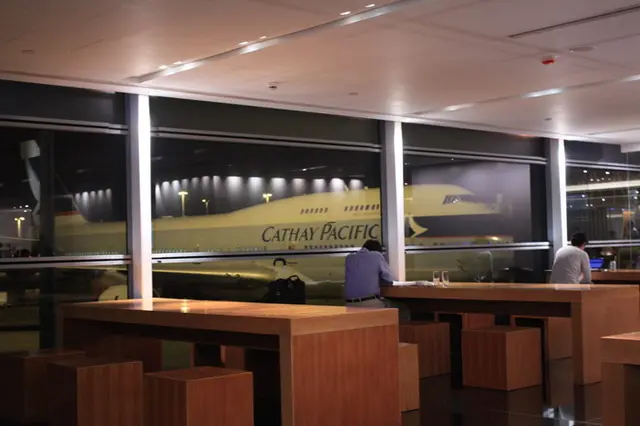 主餐區可近距離欣賞飛機