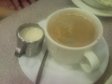 好好味的杏仁咖啡，系落心机冲出来的。