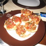 Yummy tomato bruschetta