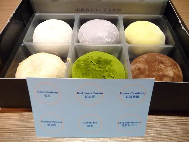 下左: 黑豆粉, 綠茶, 香蕉朱古力