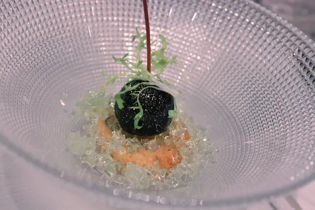 Basil Sphere of Foie Gras and Duckling Rilette