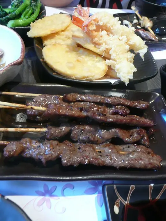天婦羅+燒牛肉串燒