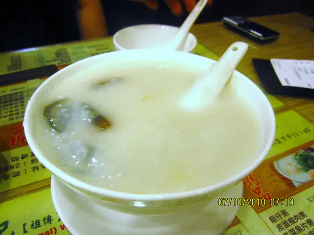 Plain congee with an extra century egg