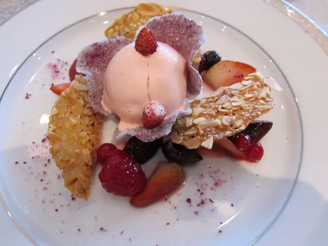 Rose Ice Cream in Crisp Tulip Shell