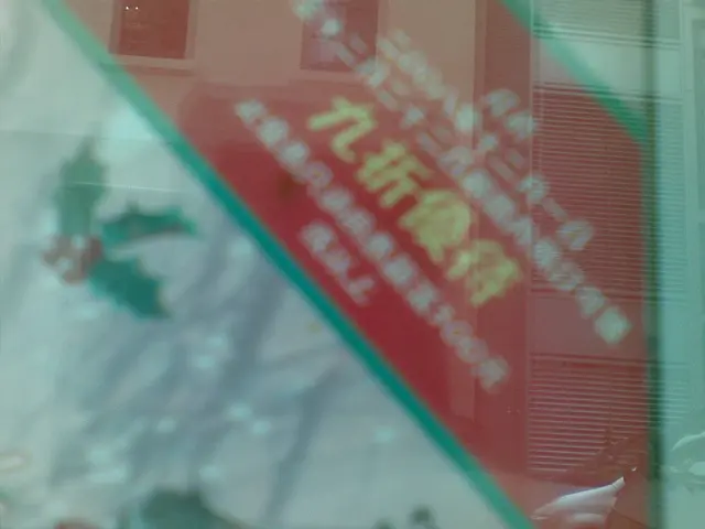 門口貼住2008年的聖誕外賣宣傳紙近鏡，今年是2010年喎！