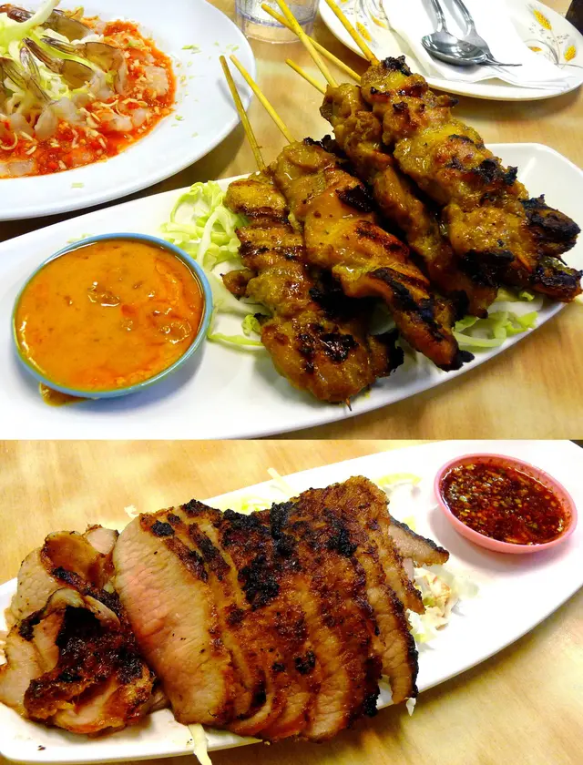 串燒雞肉, 燒豬頸肉