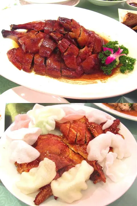 燒鵝皇 $0（上）、脆皮芝麻雞 $88（下）