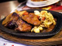 $58 餐 - 美國自然豬肉眼扒, 有三件. 低食兼幾好食..