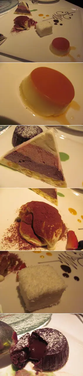 雞蛋布丁、三色雪糕批、Tiramisu、Coconut Lemington及心太軟