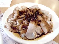 pork slices in garlic soy sauce