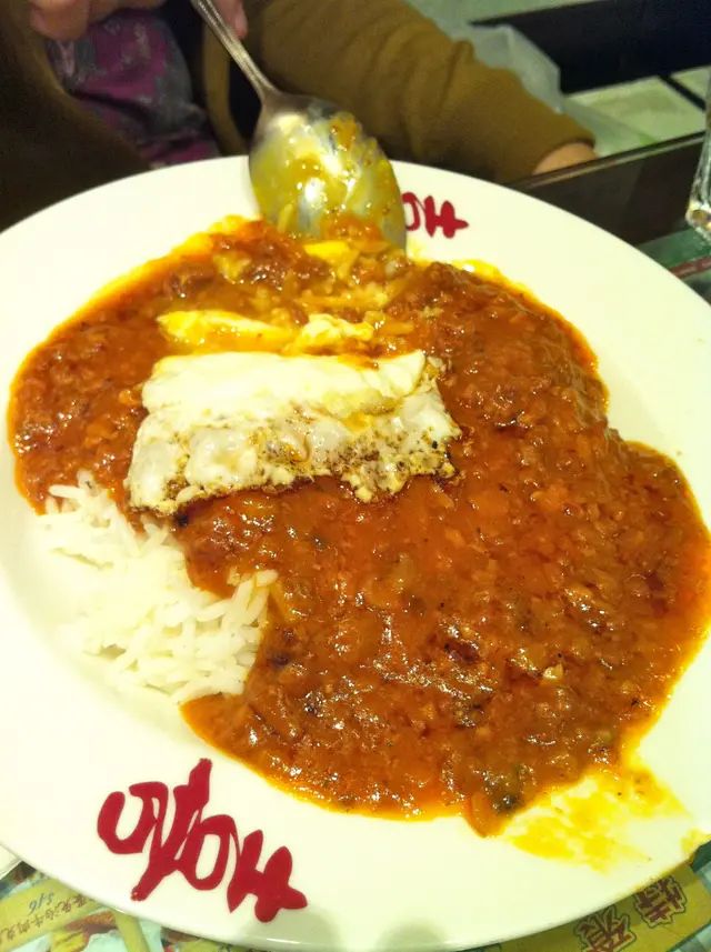 煎蛋免治牛肉飯