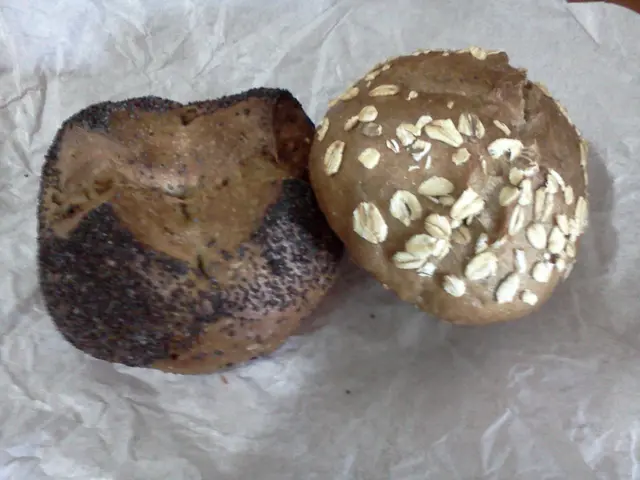 右: walnut bread; 左: 5-grain bread $26