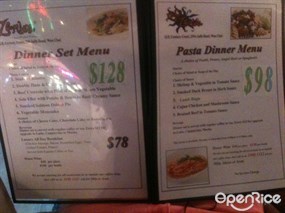 menu - Cafe Zambra in Wan Chai 