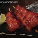 Bacon wrapped cherry tomato skewer