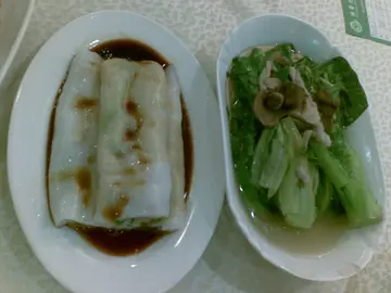 叉燒腸粉,油麥菜