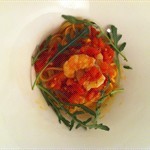 pasta with prawn tomato sauce