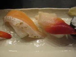 燒三文魚、北寄具壽司