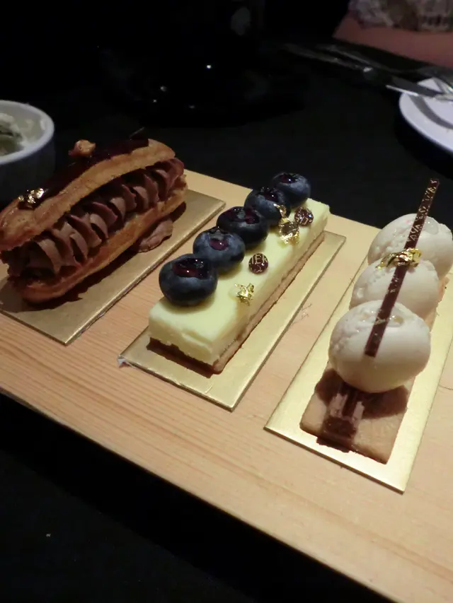 Paris-Brest, Blueberry Cheesecake, Macaron Ganache