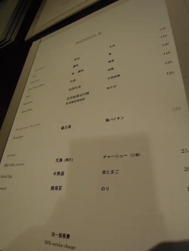 想當年MIST既餐牌