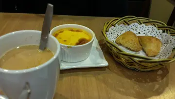 焗西米布丁＋牛肉酥