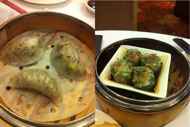 上素蒸粉果 西洋菜魚肉燒賣