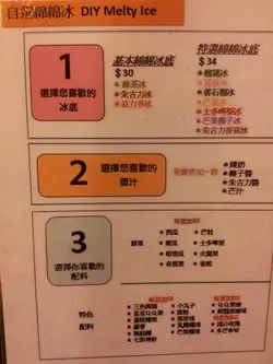 綿綿冰餐牌
