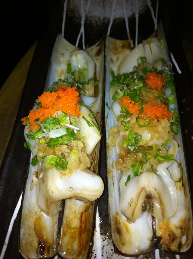 razor clam 蛏子 very large in size and very tasty! very yum!y!