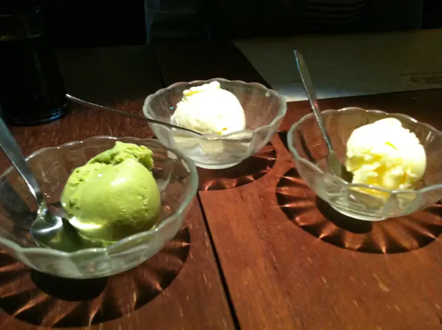 綠茶、柚子、芝士冰淇淋