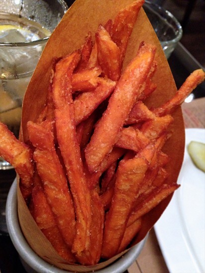 sweet potato fries, chili spice
