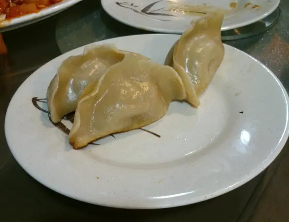 食左一半先影既羊肉鍋貼
