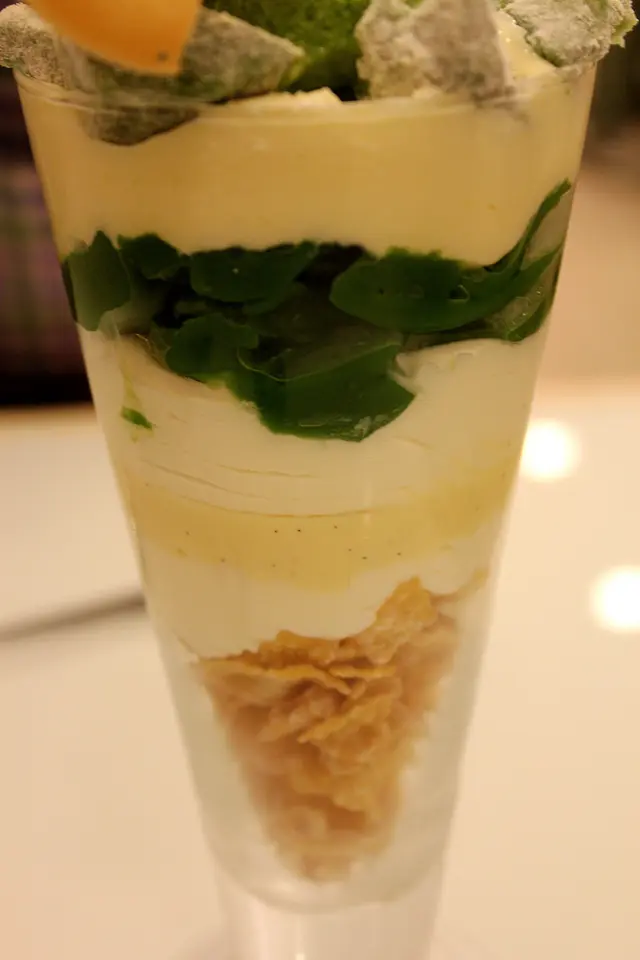 Bottom of the Green tea parfait