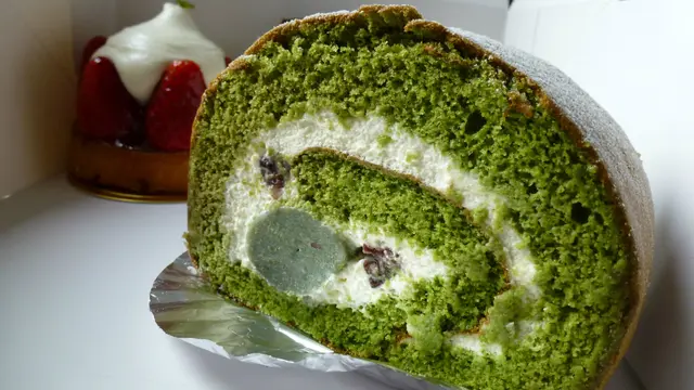 艾草麩抹茶紅忌廉卷蛋