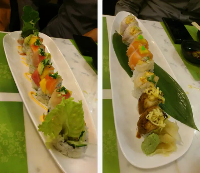 左--彩虹卷; 右--牛油果妙趣卷