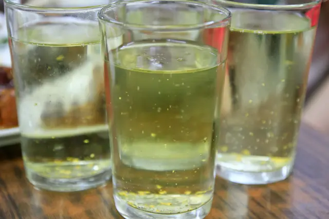 自己帶來的金箔甜酒