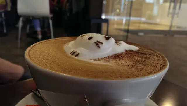 雖然從側面看,小貓不算企身,但本人對於這一杯只需$32的咖啡,完全收貨。