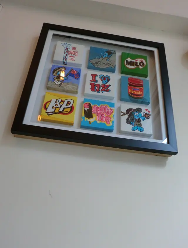 配合牆上掛畫，設計玩味！