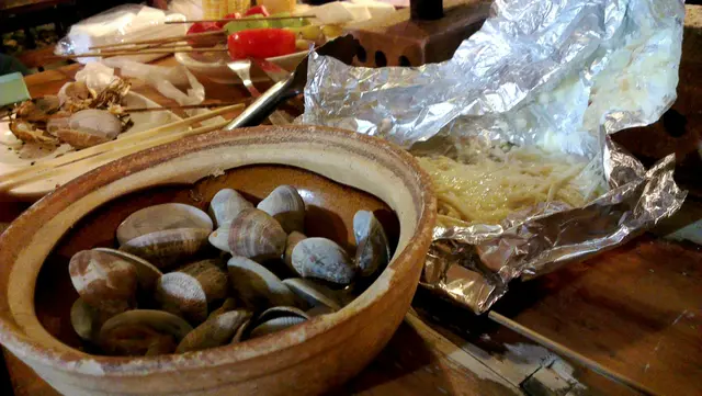 蜆,金菇