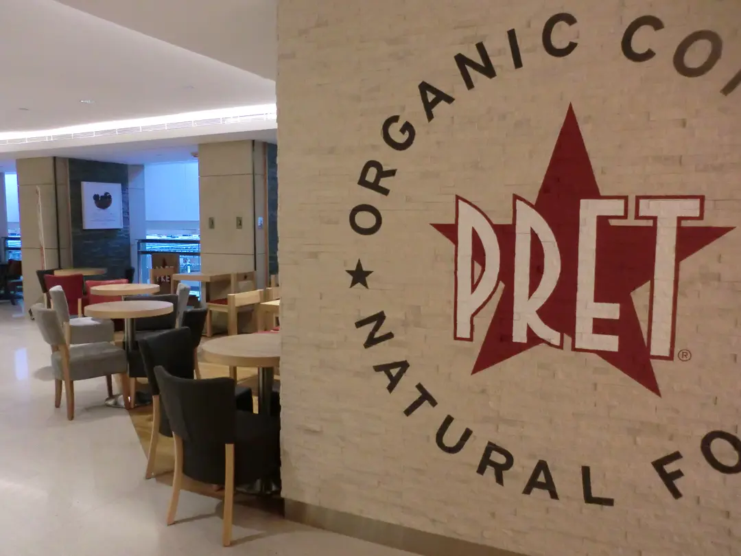 餐厅 香港 中环 pret a manger 食记  发现对面 pret a manger 可望到