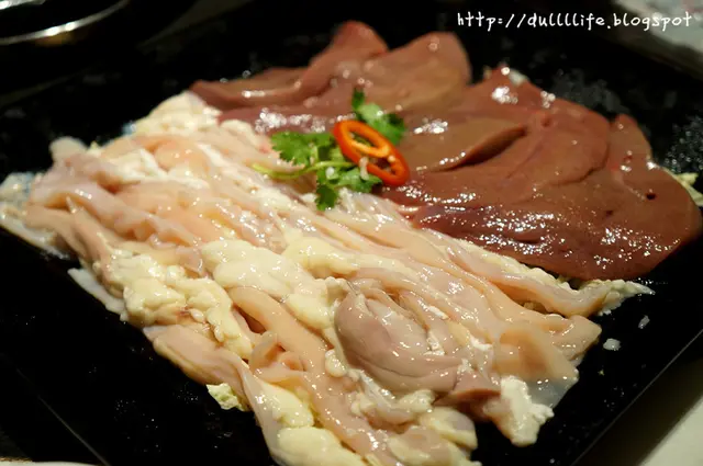 黃沙豬膶併鮮鵝腸