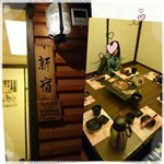 當晚，我們BOOK了一間房子 -「新宿」進餐，7人用膳，非常闊倘!